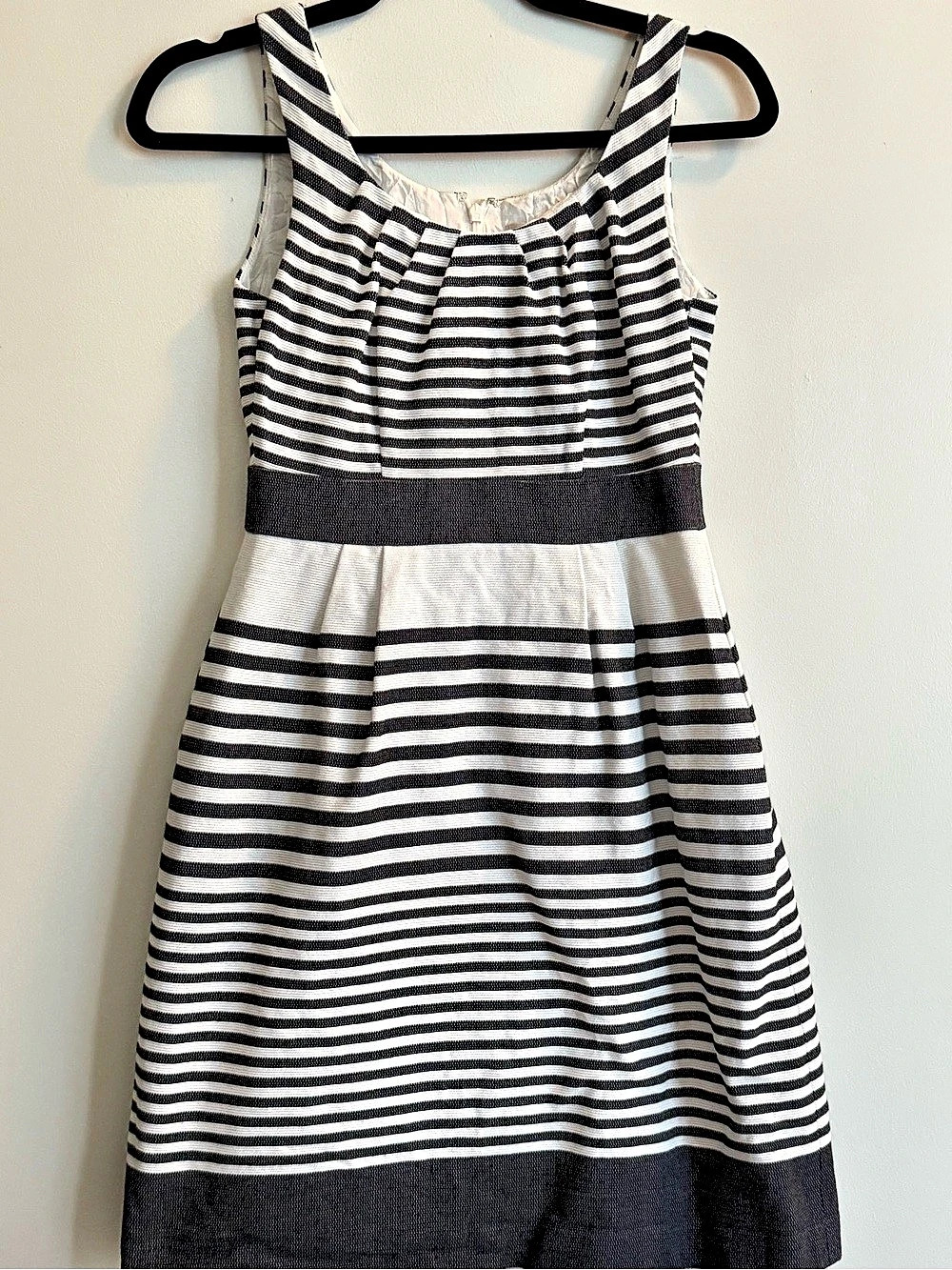 Banana Republic Striped Mini Dress Black & White Size XS Like New
